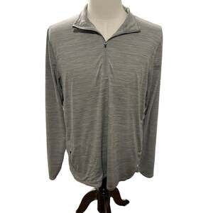 Vuori Ease Performance Men’s Heather Grey Lightweight 1/4 Zip